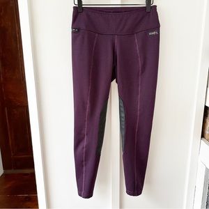 KERRITS purple herringbone fleece riding tight